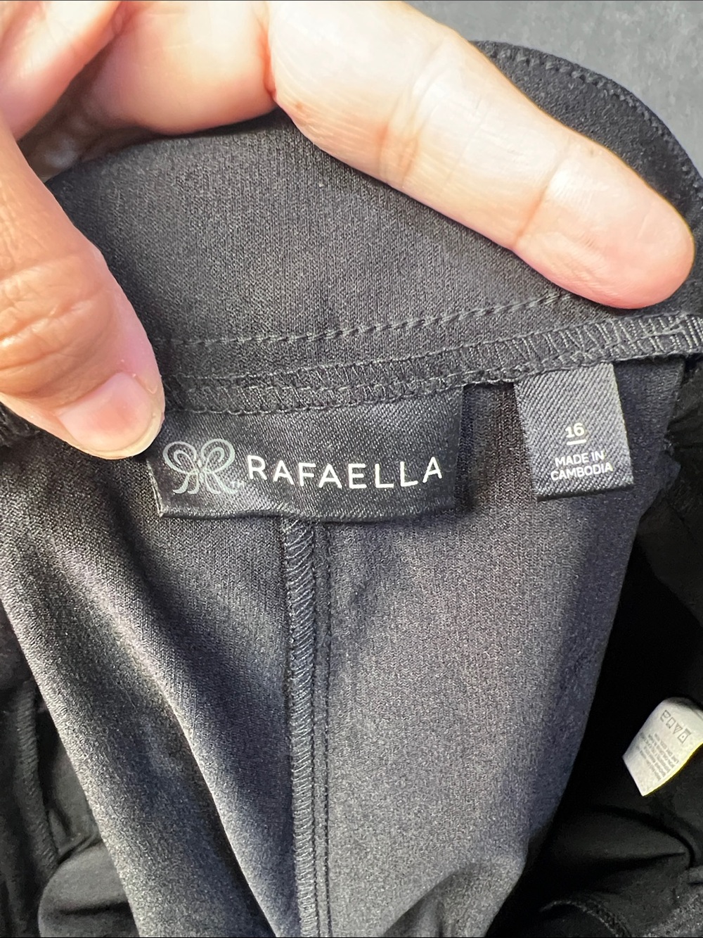 Rafaella Black Women's Pull-On Bermuda Shorts with Gold Accent Buttons - Picture 4 of 6